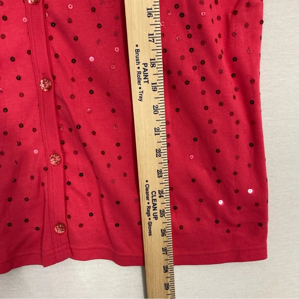 Quacker Factory Red Sequins Evening Layered Stret… - image 5